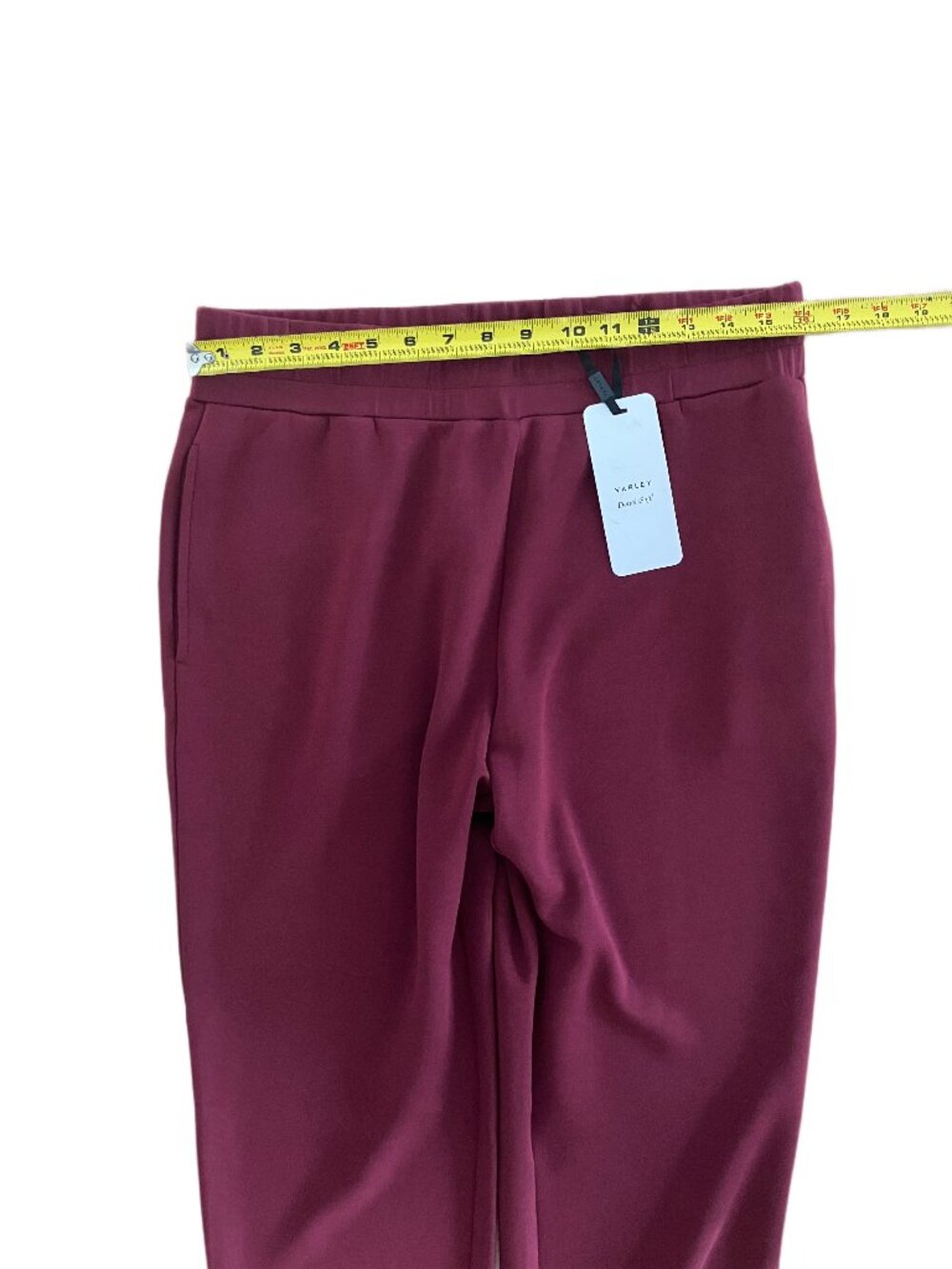 Varley Slim Cuff Pants 27.5 DoubleSoft Maroon Size L NEW - Picture 10 of 12